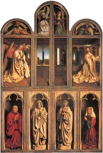 Jan Van Eyck: Il Polittico di Gand (visto da chiuso)